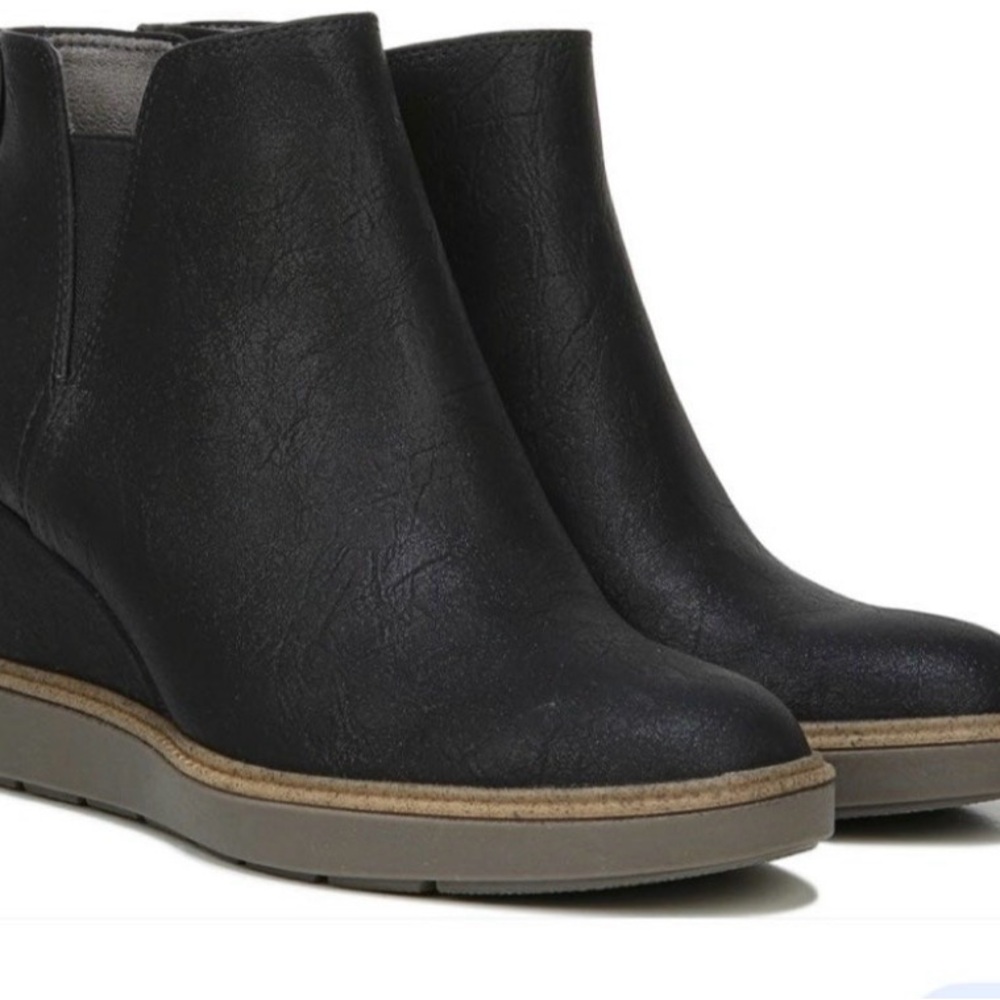 Dr Scholl’s Scholls Johnnie Wedge Booties Black Size 10 Women's Ankle Boots